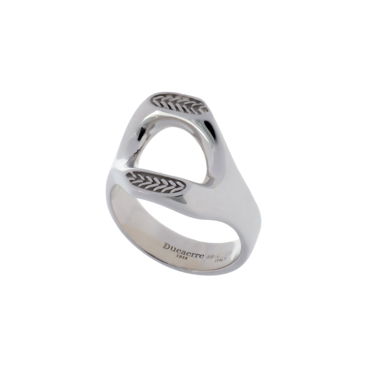 Anello rock spiga mini realizzato in argento 925 brunito dal brand dueaerre 1938